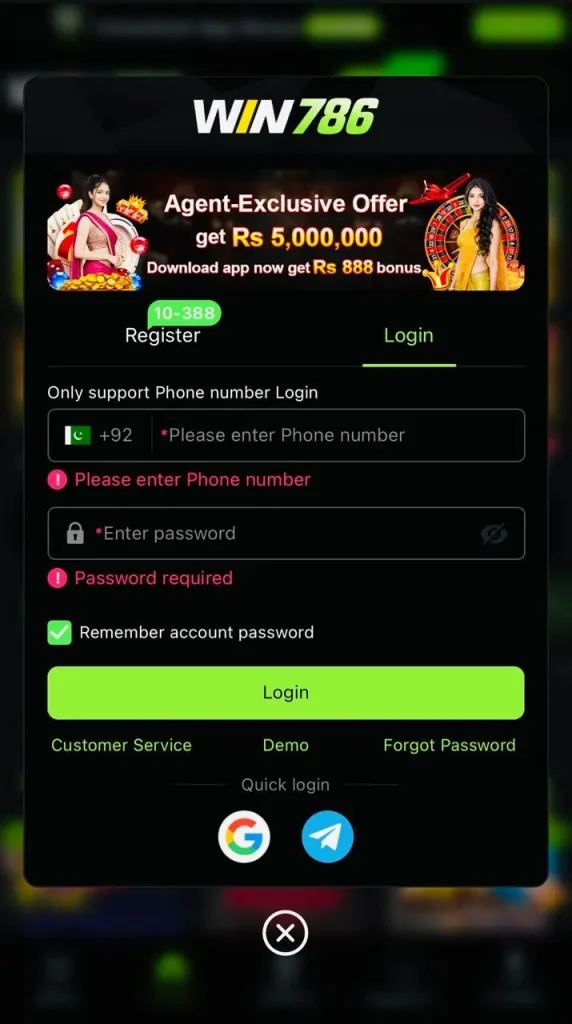 Win786 Game Login
